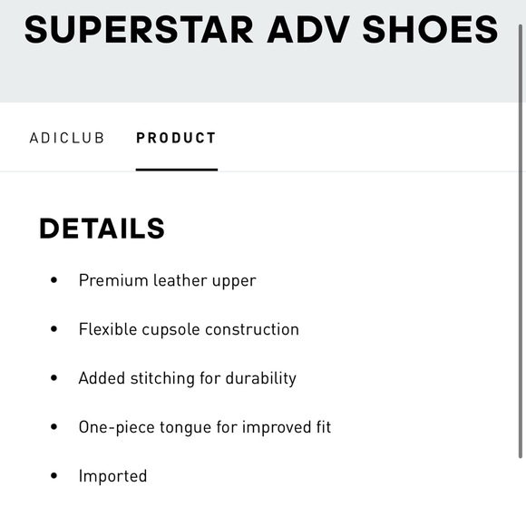SUPERSTAR ADV SHOES size 8.5 - Picture 13 of 13
